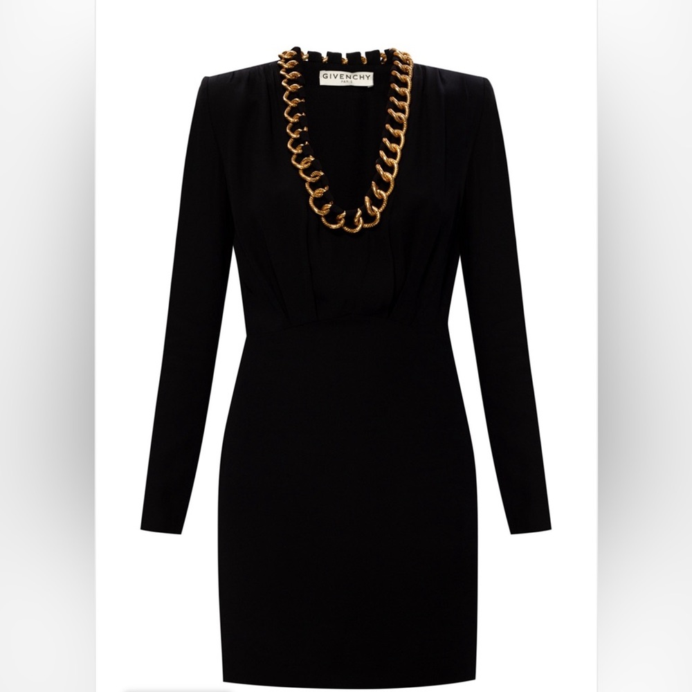 GIVENCHY
DRESS WITH CHAIN LINK TRIM